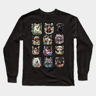 Twelve Canine Breeds For Dog Lovers Long Sleeve T-Shirt